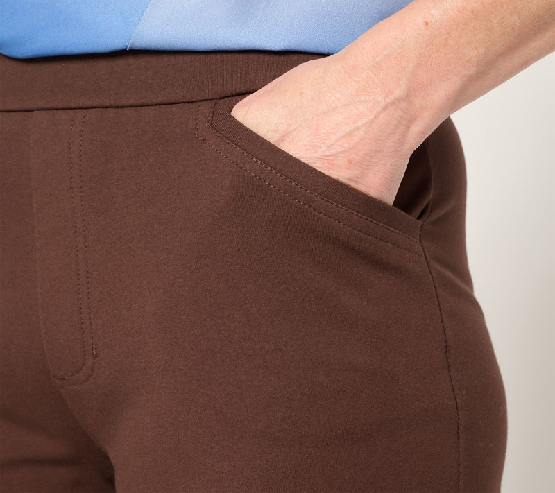 Susan Graver Weekend Petite Premium Stretch Aire Slim Leg Crop Pants — View 12