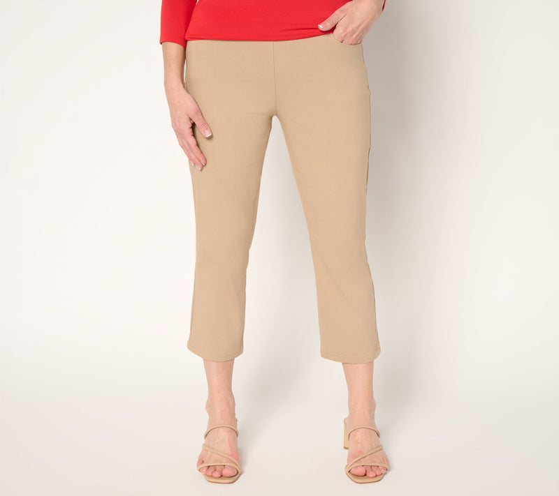 Susan Graver Petite Ultra Stretch Slim Leg Crop Pants — View 13