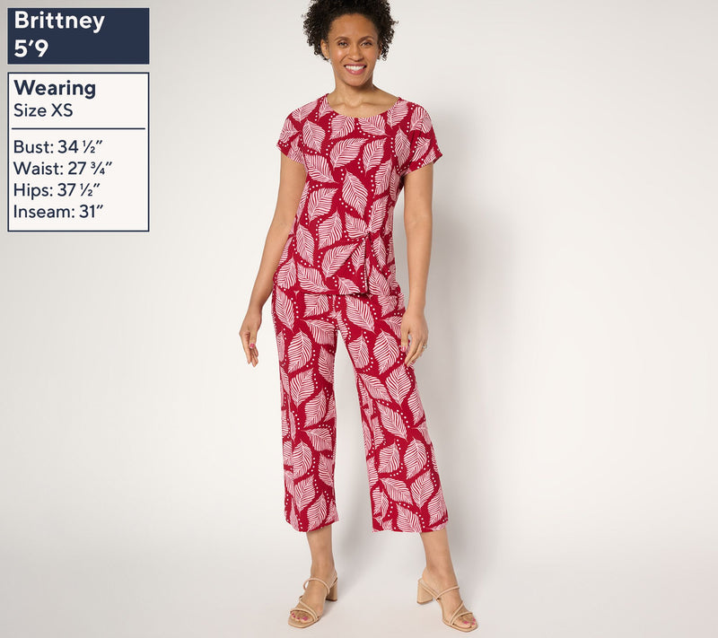 Women with Control Regular Como Jersey Top and Pant Set — View 3
