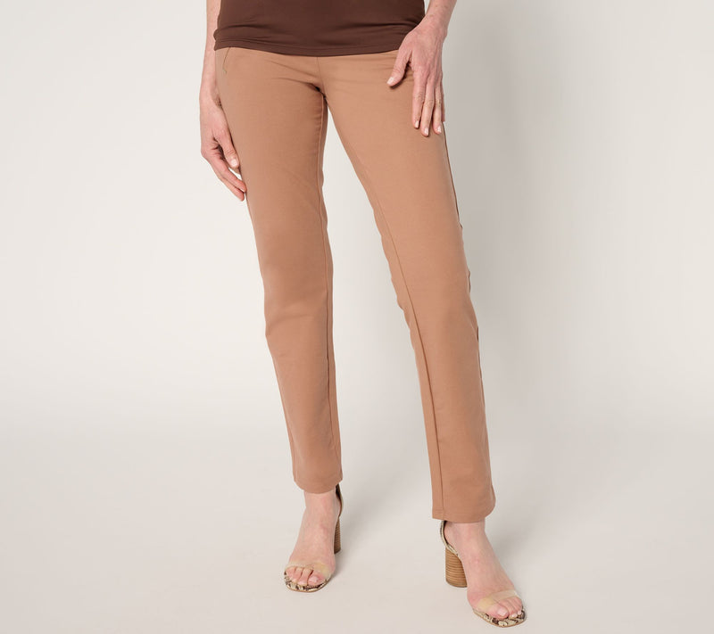 Women with Control Tummy Control 86/14 Reg. Straight Leg Pants — Main view