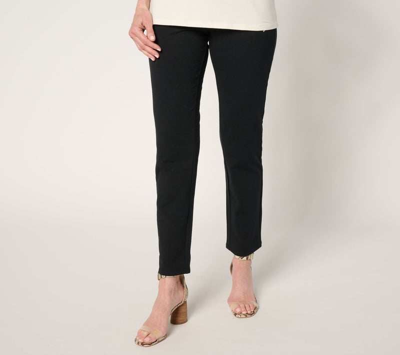 Women with Control Tummy Control 86/14 Petite Straight Leg Pants — View 10