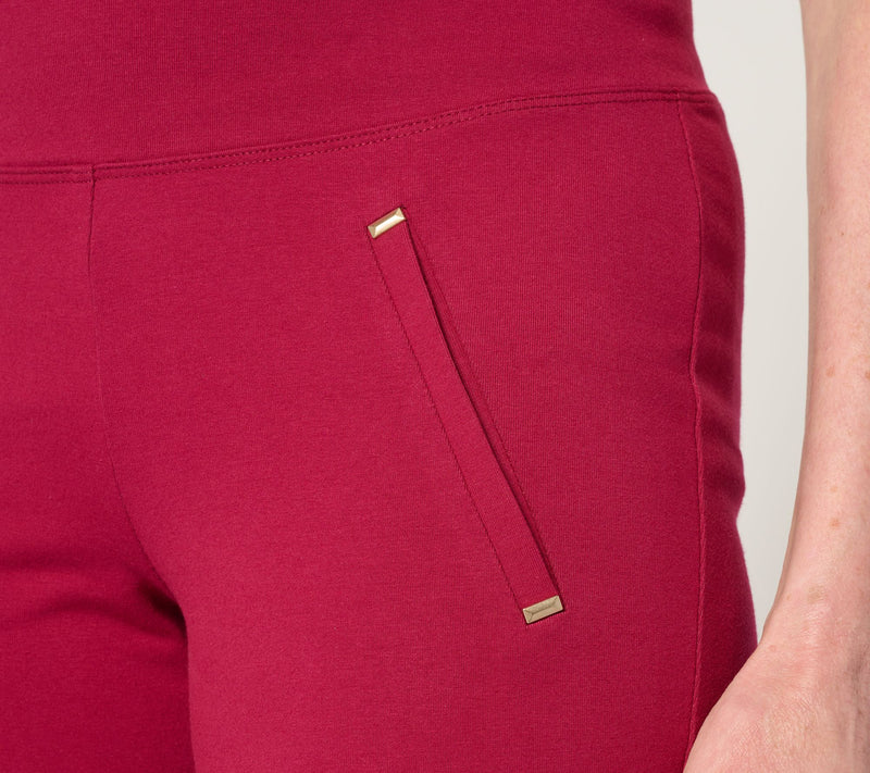 Women with Control Tummy Control 86/14 Petite Straight Leg Pants — View 6