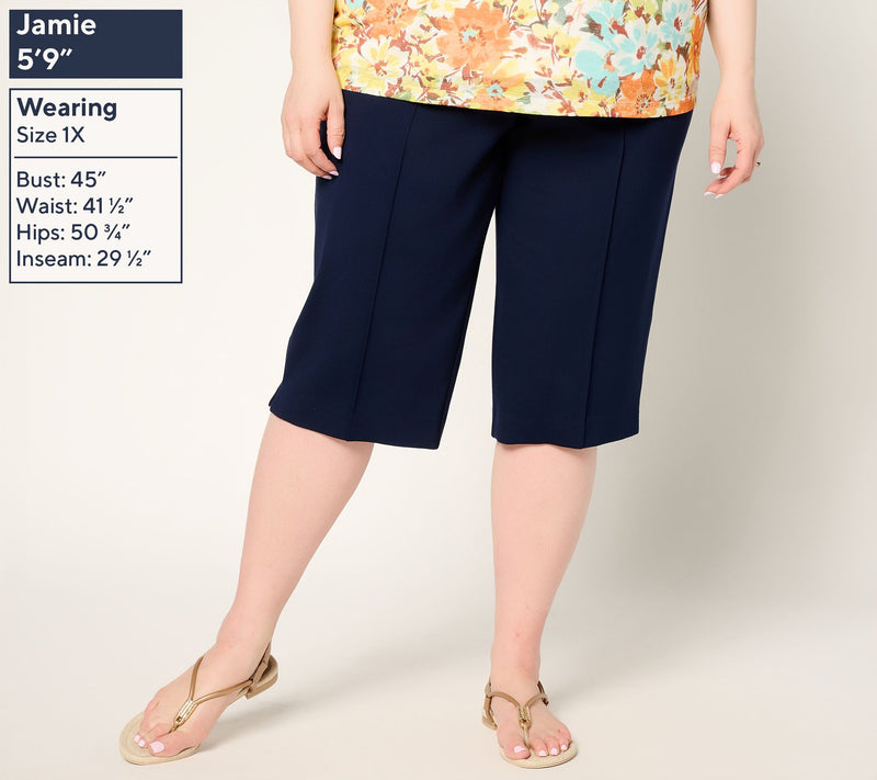Susan Graver Weekend Ponte Regular Straight Leg Pedal Pushers — View 12