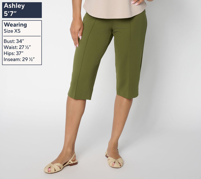 Susan Graver Weekend Ponte Regular Straight Leg Pedal Pushers — View 13