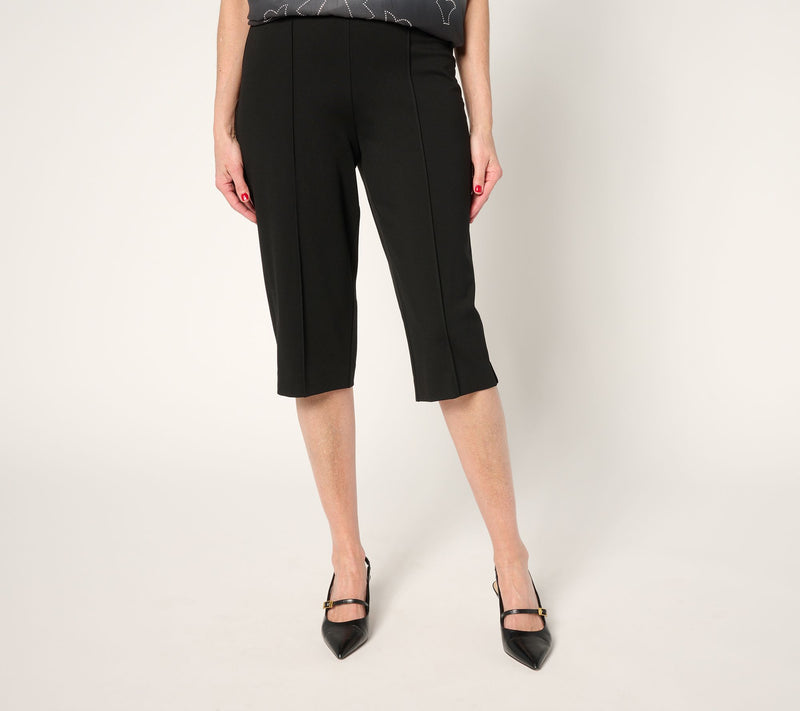 Susan Graver Weekend Ponte Petite Straight Leg Pedal Pushers — View 7