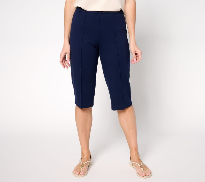 Susan Graver Weekend Ponte Petite Straight Leg Pedal Pushers — View 5