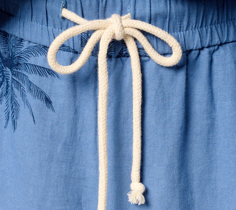 Peace Love World Boheme Linen Blend Printed Shorts — View 8