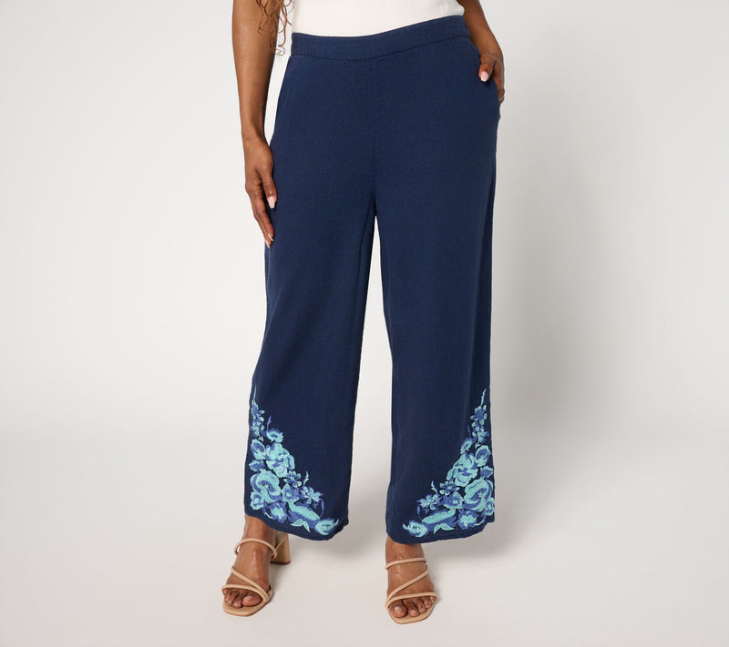 Studio Park x Terri Conn Regular Linen Blend Crop Pant — View 5