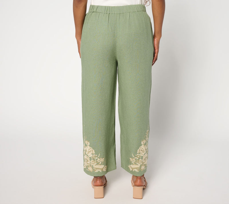Studio Park x Terri Conn Regular Linen Blend Crop Pant — View 10