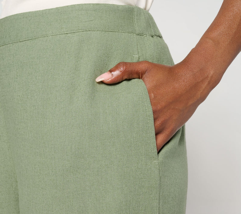 Studio Park x Terri Conn Regular Linen Blend Crop Pant — View 12