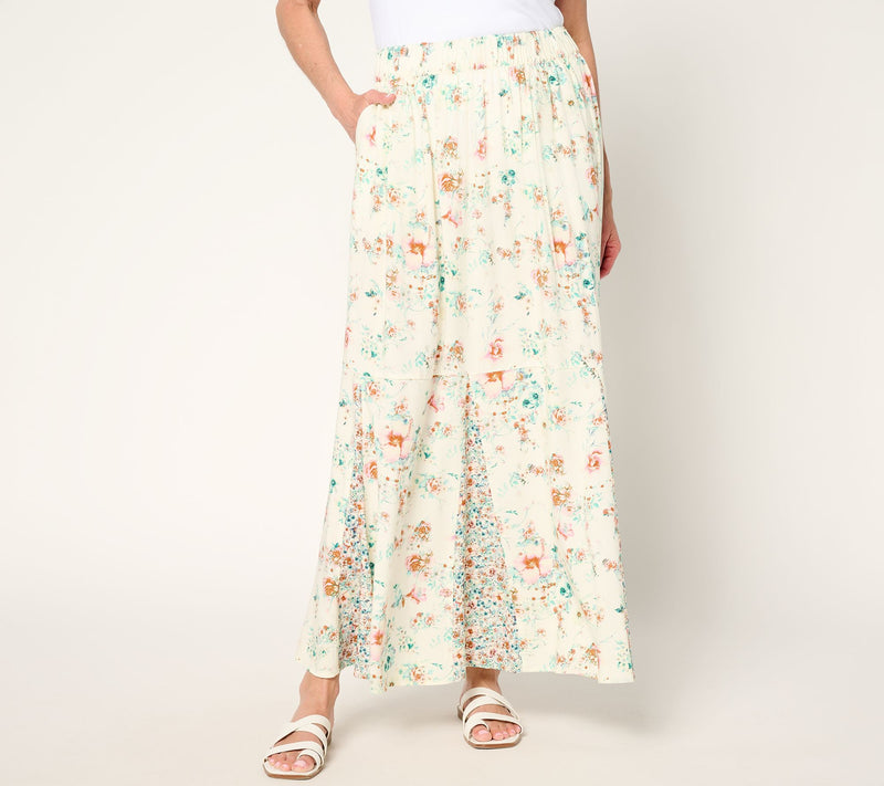 Studio Park x Terri Conn Regular Printed Pull-on Maxi Skirt — View 10