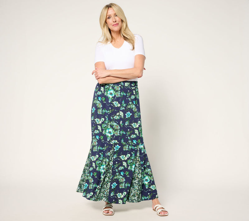 Studio Park x Terri Conn Petite Printed Pull-on Maxi Skirt — View 5
