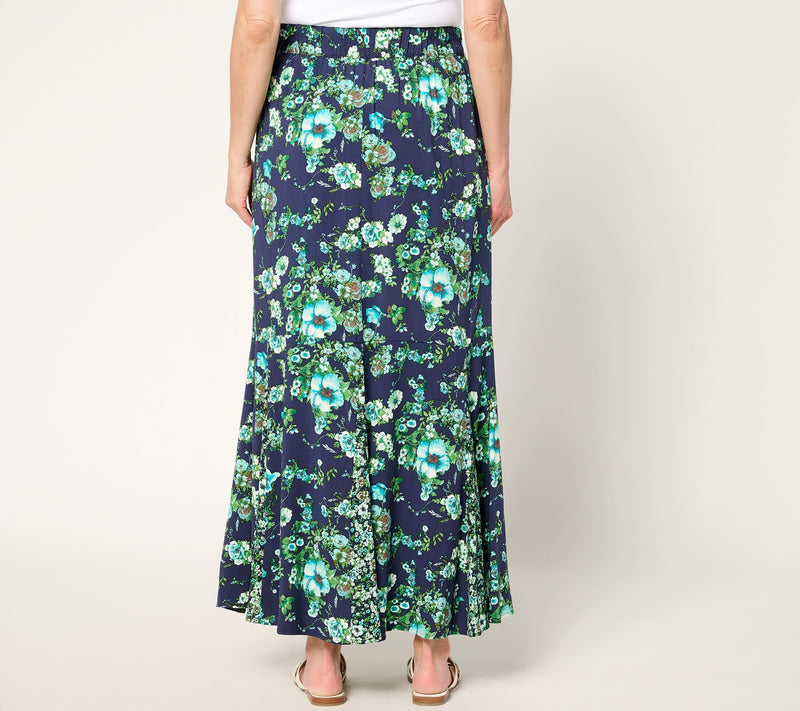 Studio Park x Terri Conn Petite Printed Pull-on Maxi Skirt — View 4