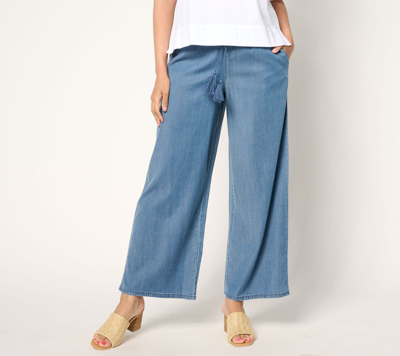 Studio Park x Terri Conn Regular Stretch Lyocell Ankle Pant-Indigo — View 11
