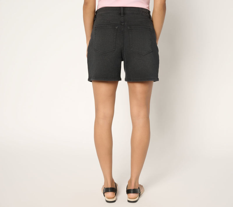 Me by Jennie Garth Regular Black Eve Denim Shorts — View 3