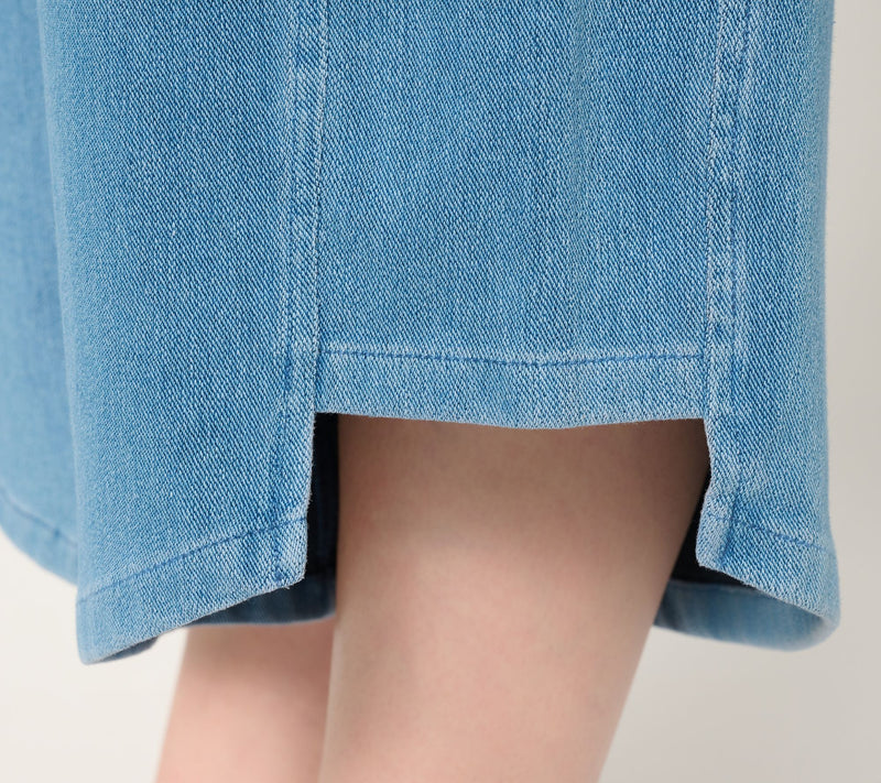 Susan Graver Regular Cool Touch Knit Denim Culotte — View 6