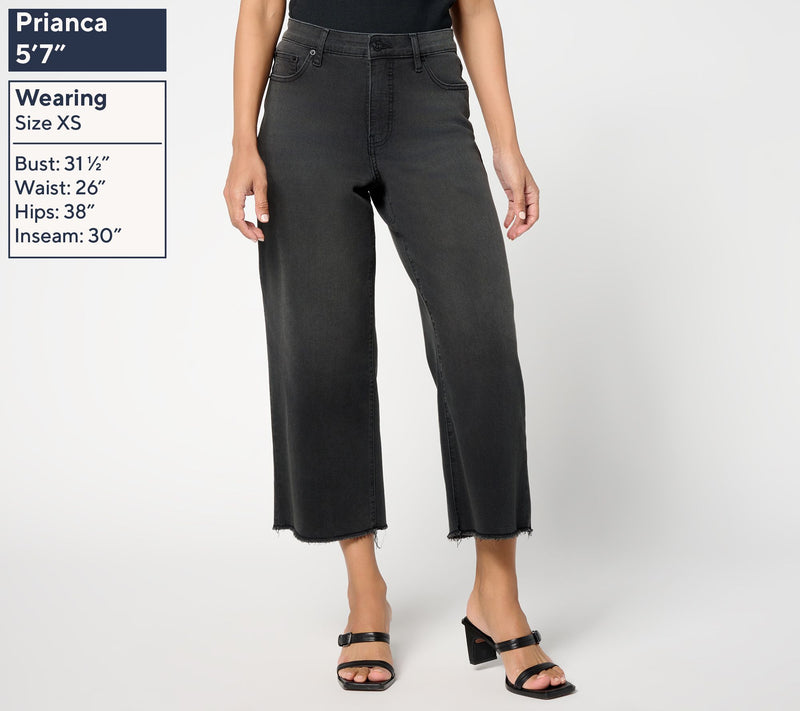 Me by Jennie Garth Regular Dodge Washed Black Crop Jeans — View 4