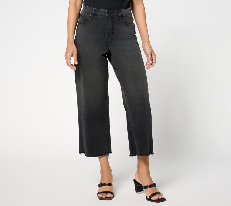 Me by Jennie Garth Regular Dodge Washed Black Crop Jeans — View 3