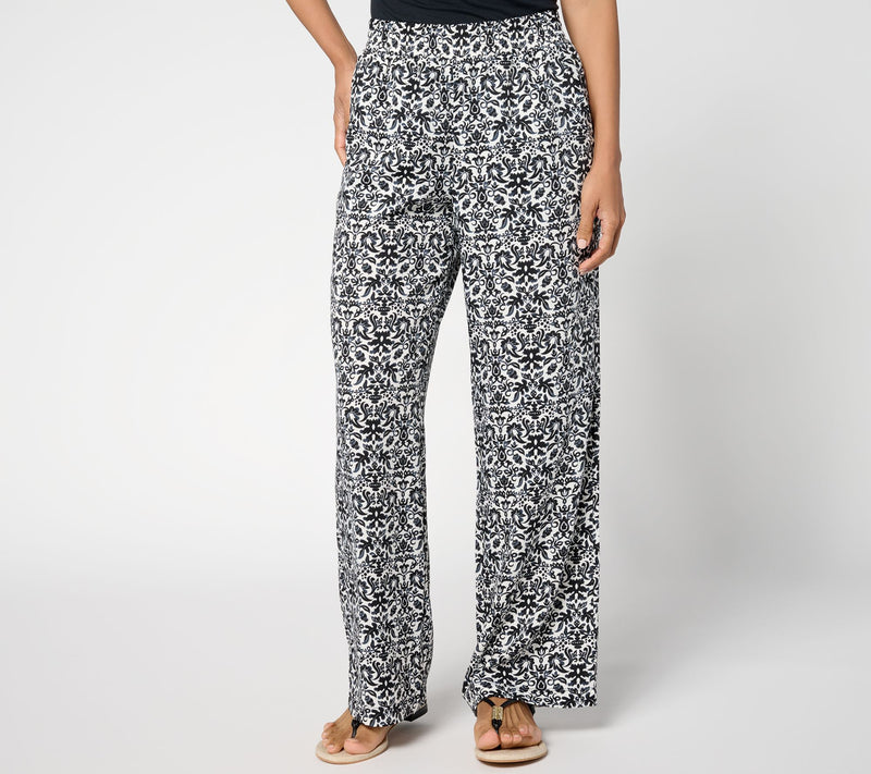 Belle by Kim Gravel Regular Santorini Smocked Waist Pant — View 13