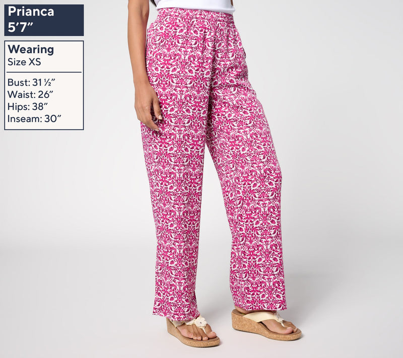Belle by Kim Gravel Regular Santorini Smocked Waist Pant — View 3