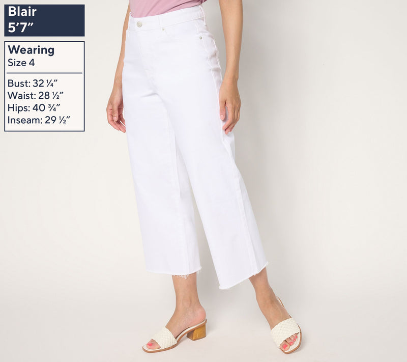 Me by Jennie Garth Regular Dodge White Denim Crop Pant — View 2