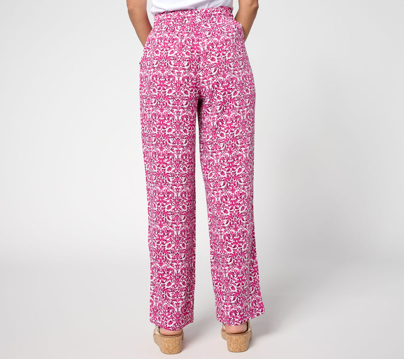 Belle by Kim Gravel Petite Santorini Smocked Waist Pant — View 6