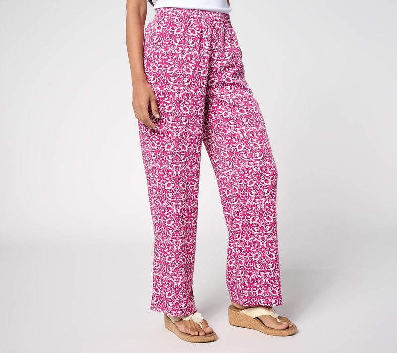 Belle by Kim Gravel Petite Santorini Smocked Waist Pant — View 15