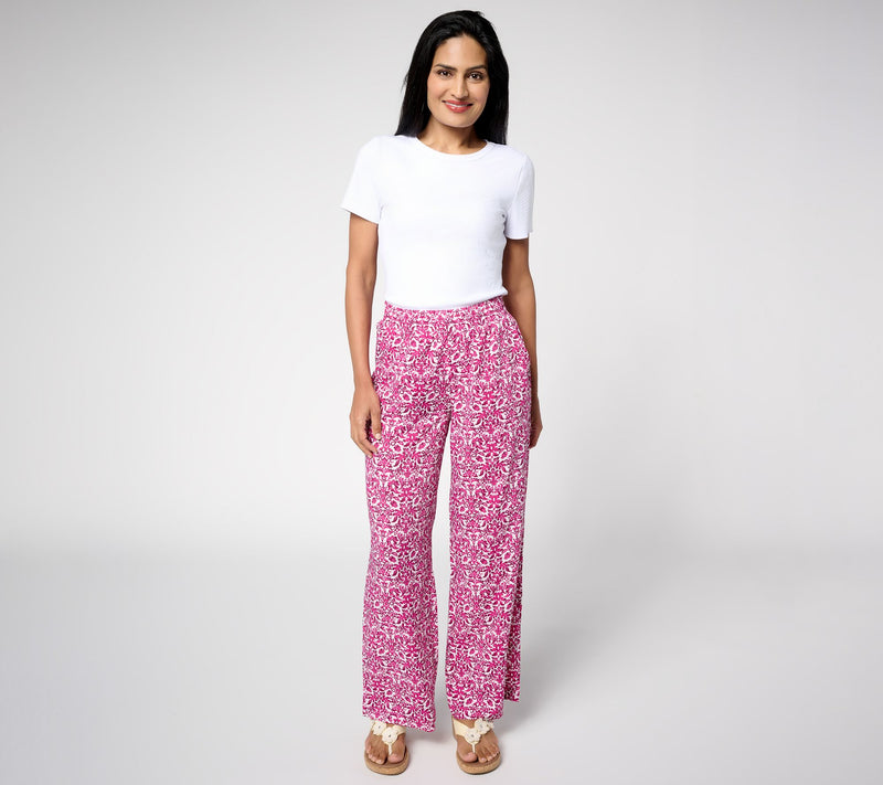 Belle by Kim Gravel Petite Santorini Smocked Waist Pant — View 7