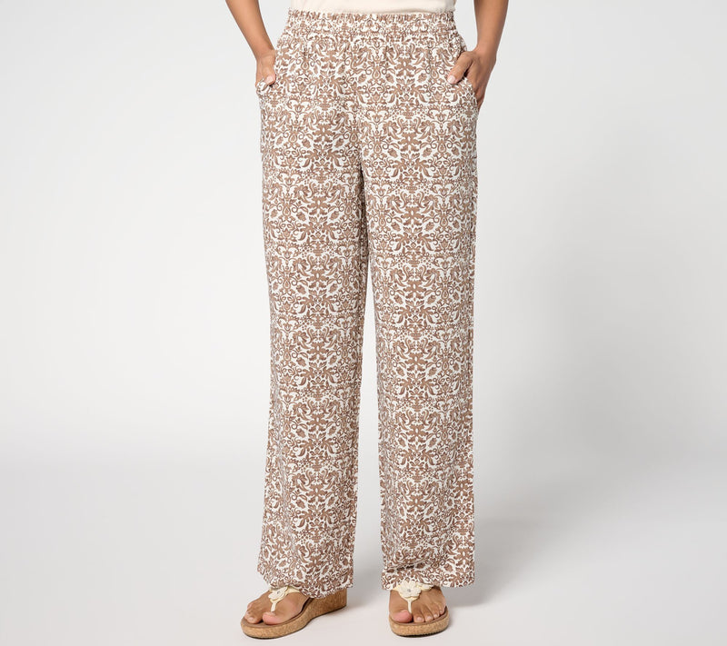 Belle by Kim Gravel Petite Santorini Smocked Waist Pant — View 16