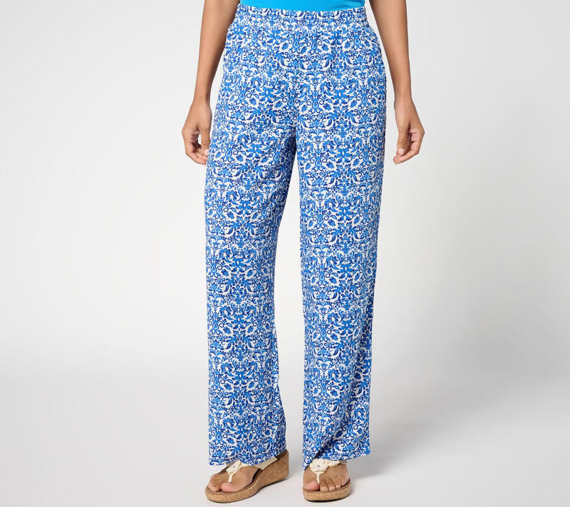 Belle by Kim Gravel Petite Santorini Smocked Waist Pant — View 17