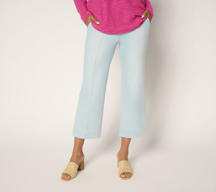 Belle by Kim Gravel Regular TripleLuxe Denim Cropped Traveler Jean