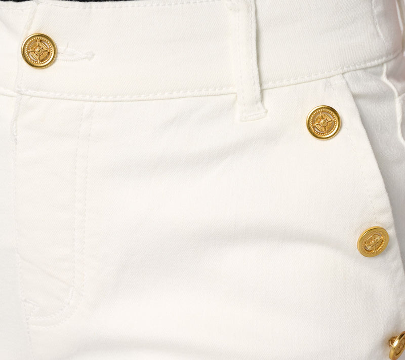 Isaac Mizrahi Live! Petite True Denim White Wide Leg Pedal Pusher — View 6