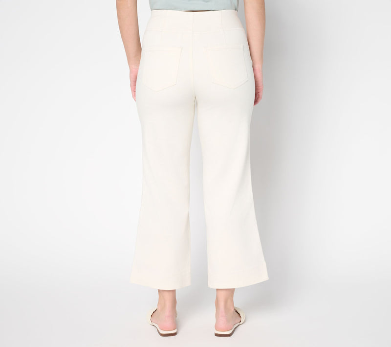 Belle by Kim Gravel Regular TripleLuxe Twill Cropped Traveler Jean — View 8