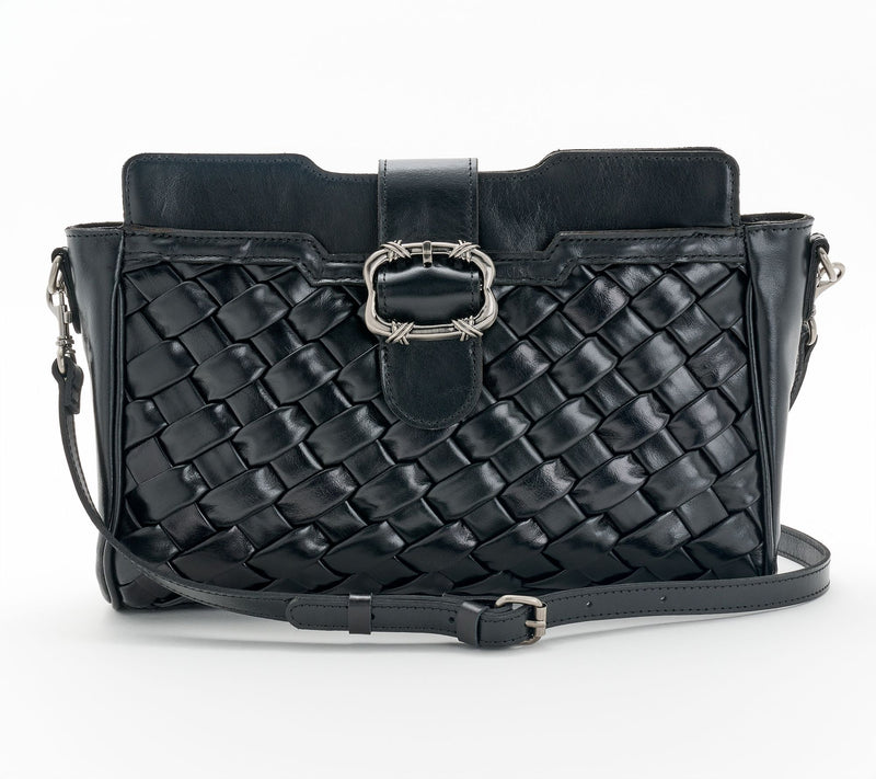 Patricia Nash Woven Leather Vernetta Buckle Tote — View 9