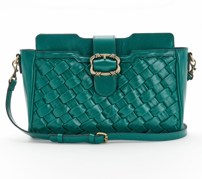Patricia Nash Woven Leather Vernetta Buckle Tote — View 14