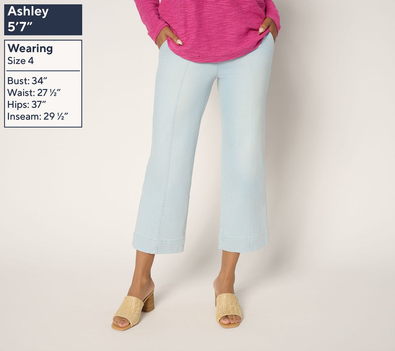 Belle by Kim Gravel Tall TripleLuxe Denim Cropped Traveler Jean — View 9