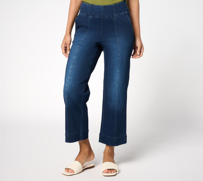 Belle by Kim Gravel Tall TripleLuxe Denim Cropped Traveler Jean — View 5