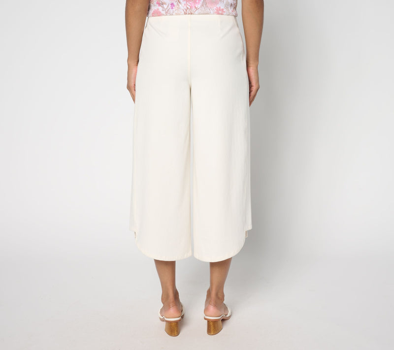 Susan Graver Regular Cool Touch Knit Denim Culotte — View 5