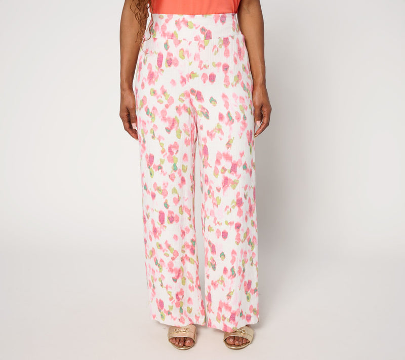 nicole by Nicole Miller Regular Pull-On Sally Pucker Wide Leg Pant — View 2