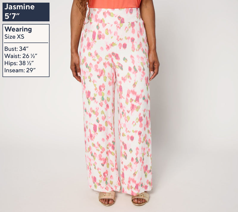 nicole by Nicole Miller Regular Pull-On Sally Pucker Wide Leg Pant — View 4