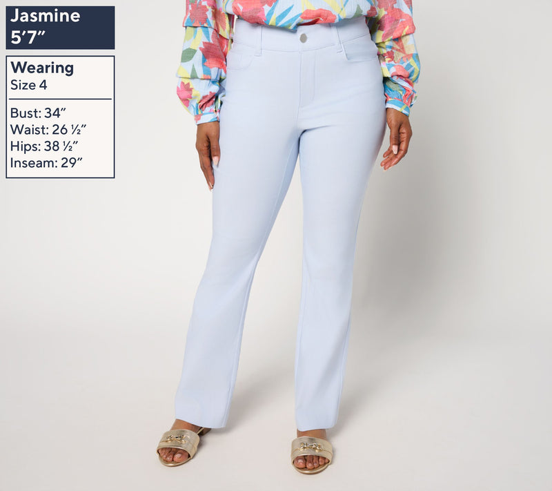 nicole by Nicole Miller Regular Stretch Five Pocket Trouser — View 4