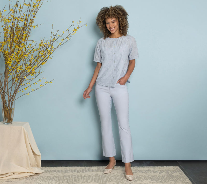 nicole by Nicole Miller Regular Stretch Five Pocket Trouser — View 8