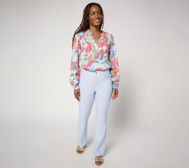 nicole by Nicole Miller Petite Stretch Five Pocket Trouser — View 11