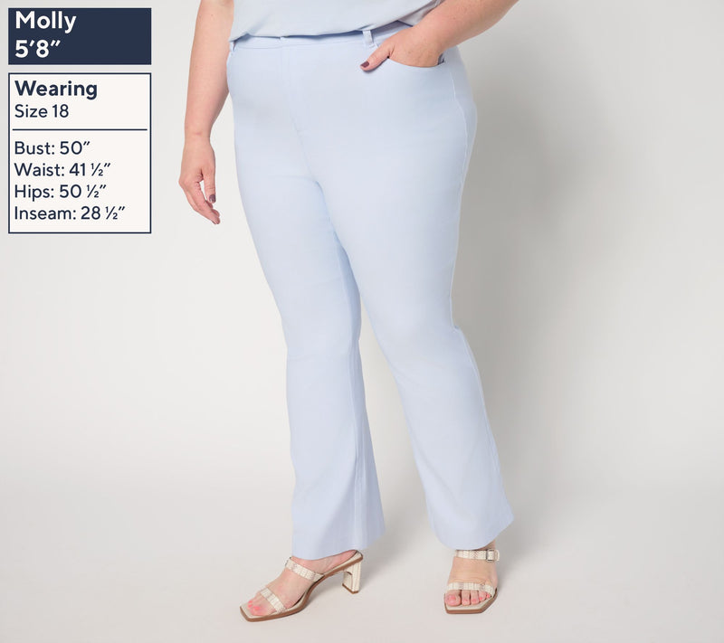 nicole by Nicole Miller Petite Stretch Five Pocket Trouser — View 8