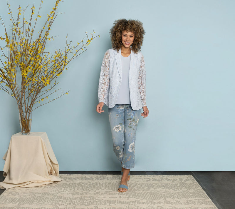 nicole by Nicole Miller Stretch Lace Blazer — View 7