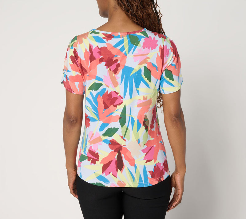 nicole by Nicole Miller Short Sleeve Crew Neck T-Shirt — View 5