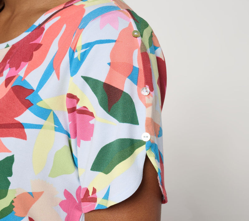 nicole by Nicole Miller Short Sleeve Crew Neck T-Shirt — View 7