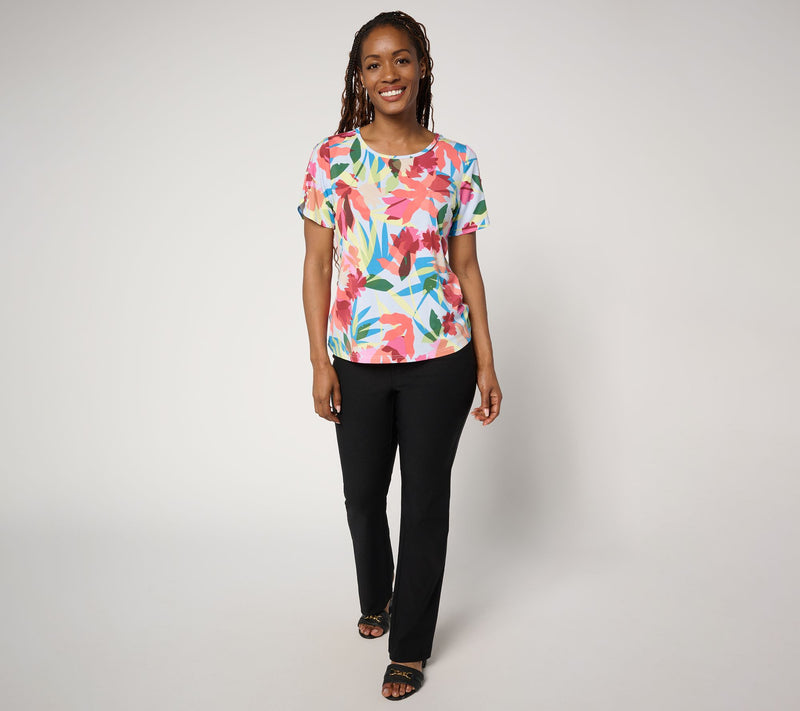 nicole by Nicole Miller Short Sleeve Crew Neck T-Shirt — View 6