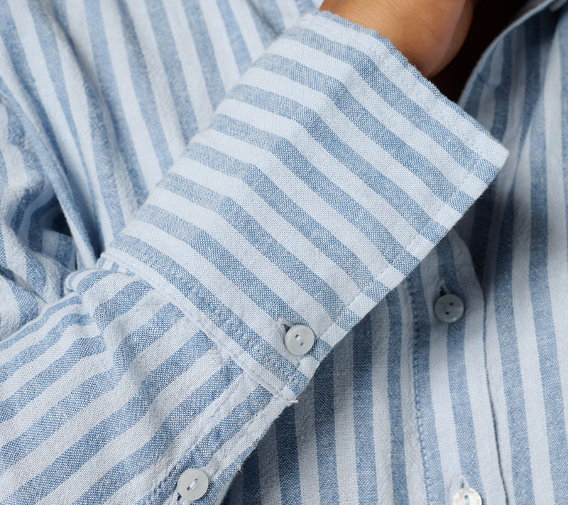Peace Love World Boheme Linen Blend French Cuff Shirt — View 6
