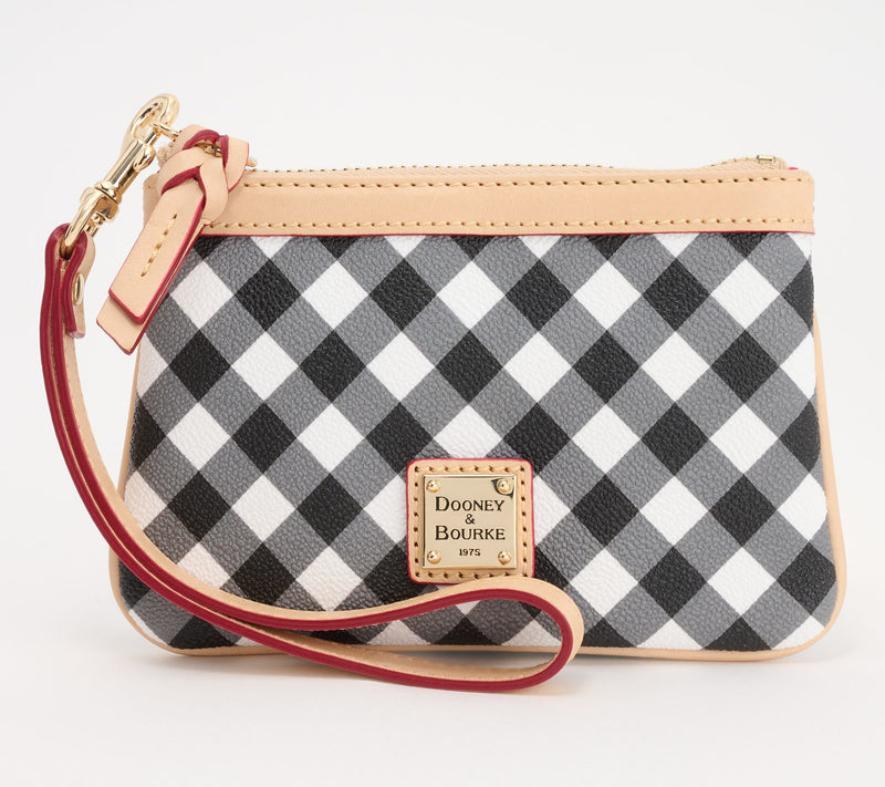 Dooney & Bourke Coated Cotton Gingham Medium Wristlet — View 12